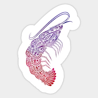 Shrimp pattern Sticker